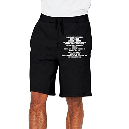HAOHAO Men's Father's Day Gift To My Dad A Letter Shorts Sweatpants