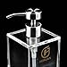 HONJAN Clear Acrylic Soap Dispenser, 13.5 oz Square Lucite Soap Dispenser with Pump Refillable Hand Soap Liquid Soap Dish Soap