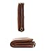 Le'aokuu Mens Genuine Leather Vintage Wallet Organizer Checkbook Card Case (Brown)