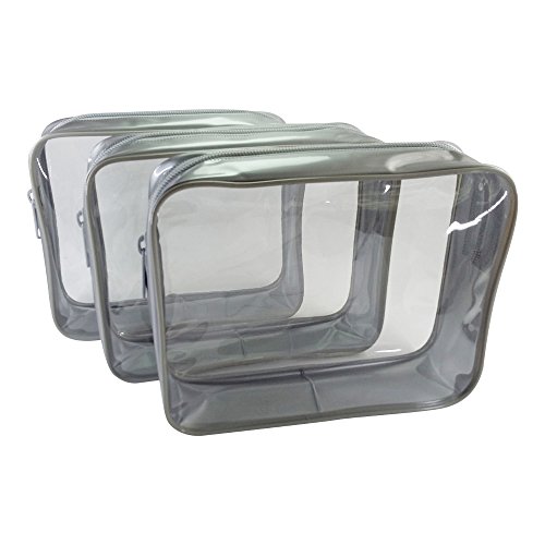 3 pack clear cosmetic bag medium size travel case water…