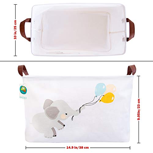 KAZULO Rectangular Storage Bin, Elephant Basket, Laundry Basket for
