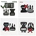 16 Set 1 Inch Heavy Duty Dual Side Adjustable Release Plastic Buckles (NO Sewing), 9 Yards Webbing Strap Width 1 Inch, Tri-Glide Slides for Backpack Repairing, Belts by Pantinue