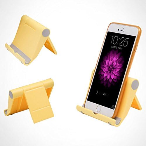 Foldable Desktop Holder Table Stand Cradle Mount For Cell Phone Tablet (Yellow)