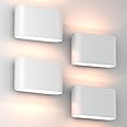Aipsun Modern LED Wall Sconces Hardwired Interior Wall Lights 4 Packs Indoor Aluminum Up and Down Wall Mount Light for Living Room Bedroom Hallway Corridor Warm White 3000K(with G9 Bulbs)