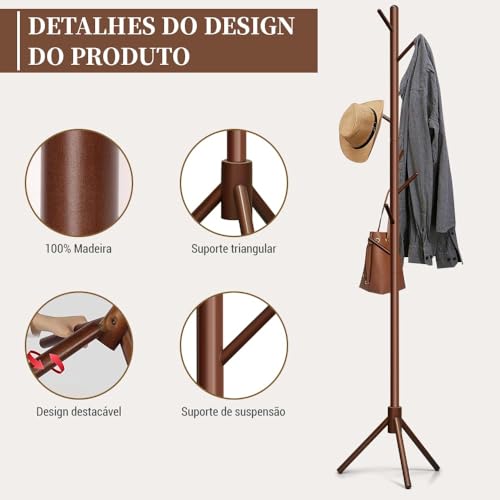 Cabideiro Vertical para Quarto, Mancebo Bolsa Pendurada, Mancebo