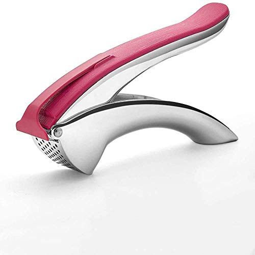 Nurch Garlic Press with Garlic Scraper, Electroplated aluminum alloy