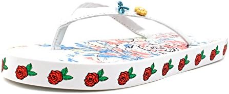 Luckers Girls Fun Flip Flop Sandals ((7-8) M US Big Kid, Blue Bug)