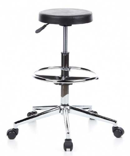 HJH-Office-665080-Sgabello-da-lavoro-TOP-WORK-14-nero-senza-braccioli-senza-schienale-robusto-con-poggiapiedi-regolabile-in-altezza-sedia-da-lavoro-base-cromata-ergonomica-facile-da-pulire