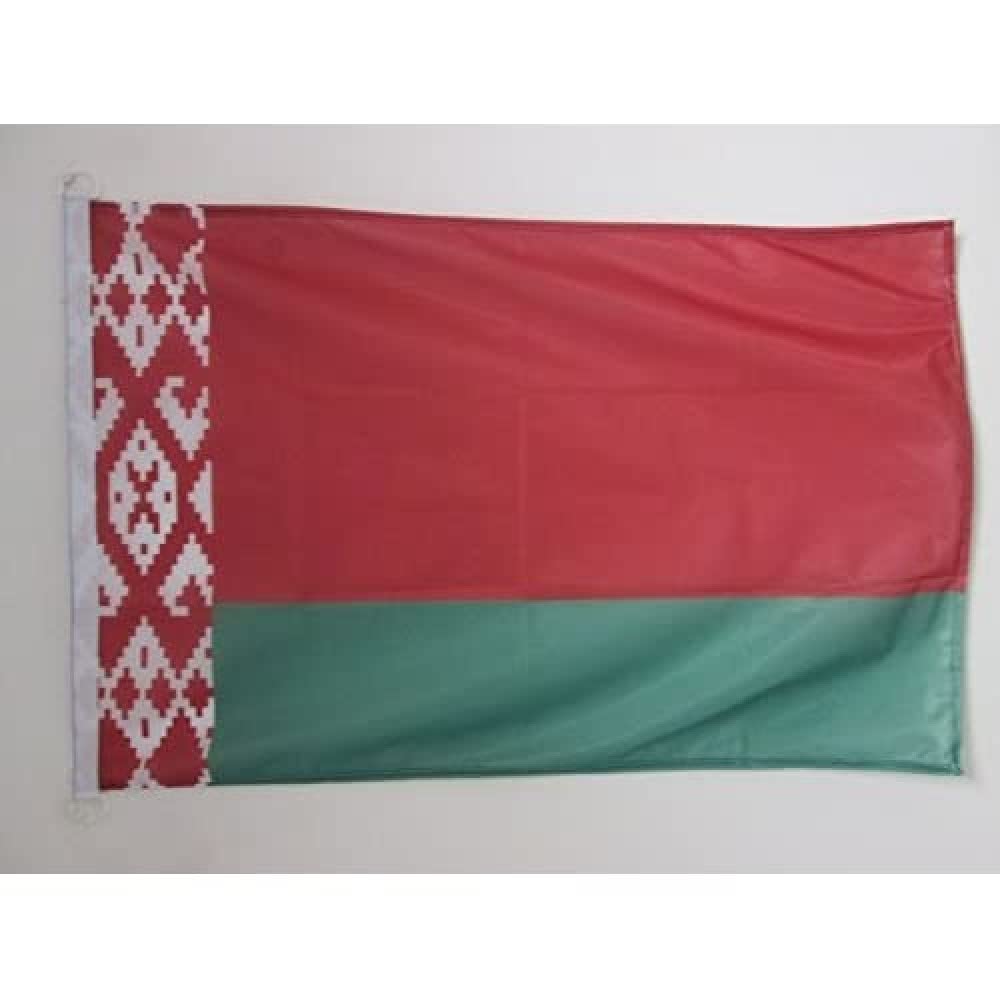 AZ FLAG - Belarus Flag - 2x3 Ft - For Outdoor - Bhutanese Banner Knitted Polyester with Two Plastic Rings - Fade Resistant - Vivid Colors - 2' x 3' Feet - 90x60 Cm