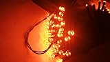 Halloween String Lights, 40ft 100 LED Orange Lights,8Modes, BLINGSTAR Solar Fairy Christmas Lights Ambiance lighting for Party, Garden,Patio, Yard, Home, Parties, Halloween Decoration（Orange）