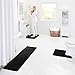 Genteele Memory Foam Bath Mat Non Slip Absorbent Super Cozy Velvet Bathroom Rug Carpet (17 inches X 24 inches, Black)