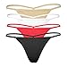 Cotton Whisper Women's Sexy Cotton G-String V-String Panties 4 Pack