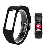 TUSITA Wristband for Polar A360 with Screen Protector, Replacement Adjustable Soft Silicone Bracelet Strap Accessories