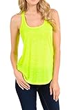 EttelLut Workout Neon Racerback Tank Tops-Yoga Sports Activewear Cute for Women