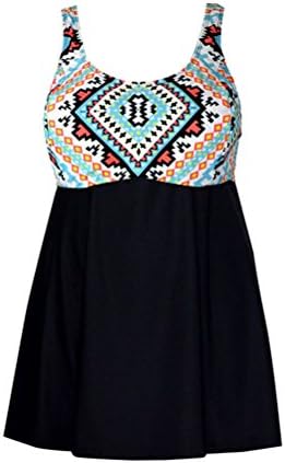 Happybai Women's One Piece Swimdress Plus Size Swimwear Vintage Tankini Swimsuit