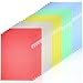 Bememo 25 Pieces Transparent Document Folder Copy Safe A4 Letter Size Project Pockets Set of 5 Assorted Colors, Yellow, Green, Blue, Red, Clear
