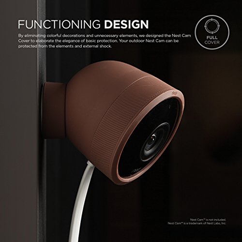 elago Nest Cam OUTDOOR COVER [ALL WEATHER PROTECTIVE COVER][Dark Brown][Full Package-3Pcs : Adapter Cover Included] - [Protection][Blending In][Easy Installation] - Thumbnail 2