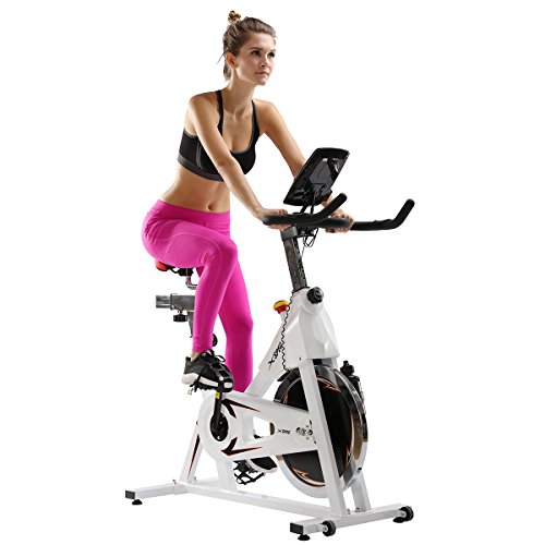 Xspec Pro Stationary Upright Exercise Chain Drive Smart Cycling Bike, 40LB Flywheel Bicycle, iBiking+, Heart Pulse Sensors, Adjustable Friction Resistance, 3-Piece Crank, 6-Function Monitor - Thumbnail 7