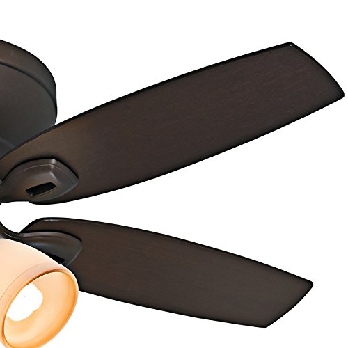 Casablanca Fan 44 inch Maiden Bronze Finish Low Profile Ceiling Fan with Smoked Walnut/Walnut Reversible Veneer Blades and Light Kit (Certified Refurbished) - Thumbnail 4