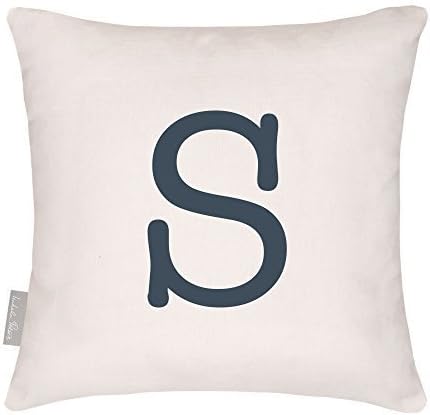 Classic Linen Alphabet Cushion - Letter S - Choice Of Letter - Designed, Printed & Handmade in the UK