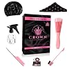 Queen Box Deluxe Womens -7 in 1 Hair Care Kit: Detangler Brush, Bonnet, Rat Tail Comb, Silky Scarf, Spray Bottle and…