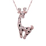MR.TIE 18K Rose-Gold Plated Cute Animal Pendant Neck Chain Necklace Valentine's Day Gift