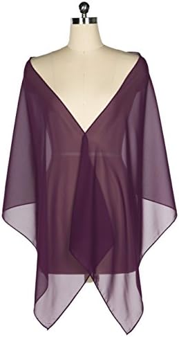 Yesdo Sheer Bridesmaid Shawls Evening Wraps for Prom Party Grape