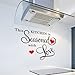 This Kitchen is Seasoned with Love Art Wall Decal Vinyl Removable Quotes Wall Stickers Kitchen Home Decor