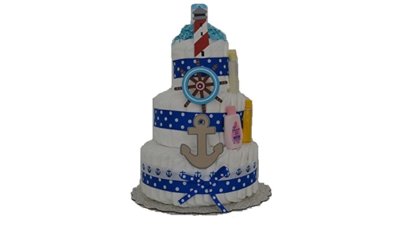 nautical diaper cake