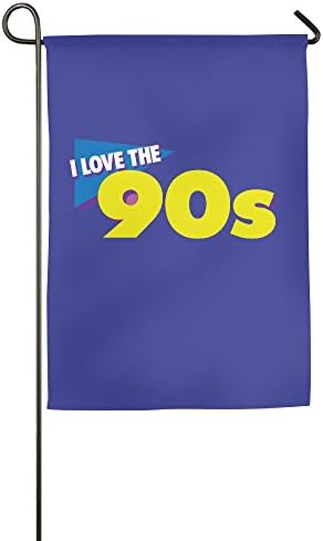 Printed I Love The 90s Triangle Garden House Outdoor Flags
