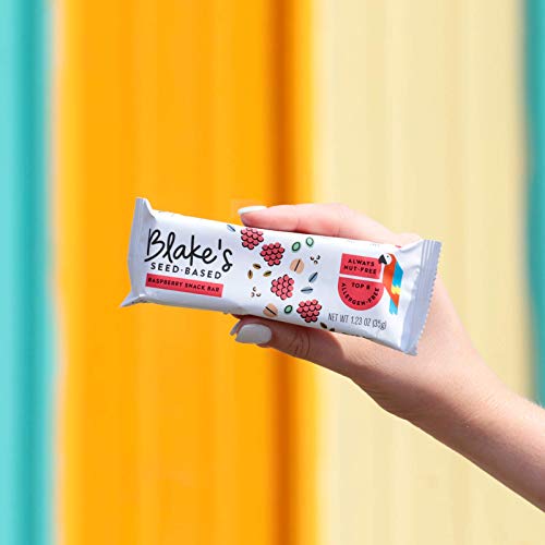 Blake's Seed Based Snack Bar - Raspberry - Nut-Free, Gluten-Free, Vegan, 1.23 oz. (Pack of 12)