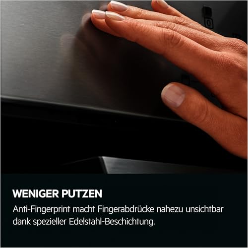 AEG Einbaubackofen, Serie 5 Ringheißluft: Gleichmäßige Garergebnisse auf 3 Ebenen, Pyrolyse Selbstreinigung, 45 Automatikprogramme, LED-Touchdisplay, Schnellaufheizung, Edelstahl, OU5PB40WSM 10