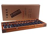 Wowlife 13 Rods Wooden Abacus Chinese Calculator Counting Tool