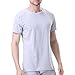 David Archy Men's 3 Pack Rib Modal Crewneck Undershirts (M, Gray)