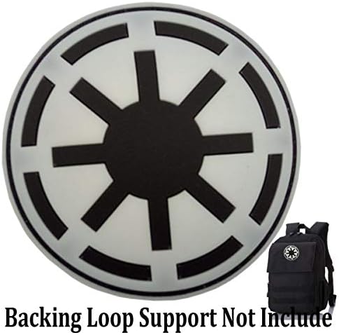 Star Wars Imperial Patch Galactic Empire Imperial Seal Patches PVC Morale Patch (Galactic Empire-Black1)