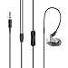 Sound Intone E6 Pro In-ear Headphones Sweatproof Sports Running Earbuds Noise Isolating Earphones with In-line Mic and Remote Control for Cellphones PC MP3 etc (Black)