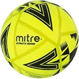 Mitre Ultimatch Indoor Football Yellow/Black Size 4 20 Panel Ball view 2