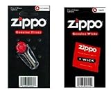 Zippo Accessory Set - Includes ONE Flint Blister Pack and ONE Wick Blister Pack, ZP 2406n & 2425