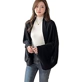 CULIWATE Faux Cashmere Warm DualPurpose Shawl Scarf Cardigan Women's Winter Soft Lightweight Shrug Wraps with Sleeves