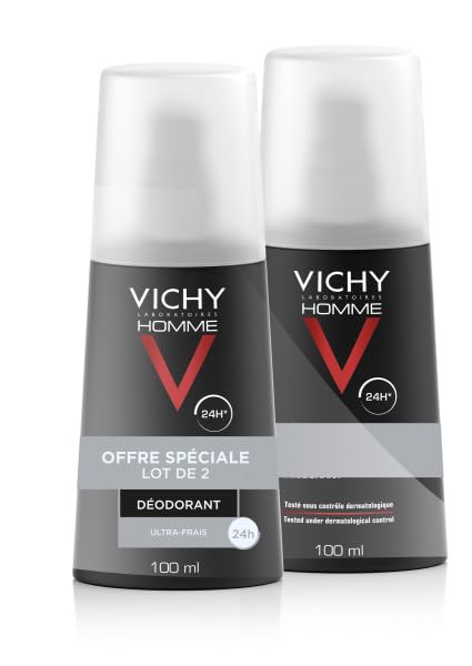 VICHY Homme 24H Ultra Refreshing Deodorant 2x100 ml