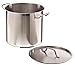 Update International 16 Qt Stainless Steel Stock Pot w/Cover, silver, SPS-16