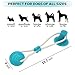 Smart Dog Suction Cup Dog Toy, Self-Playing Tug of War Dog Toy with Chew Rubber Ball, Dog Rope Toys for Aggressive Chewers, Interactive Pet Tug Toy for Boredom, Indestructible Bite Toy Teething (Red)