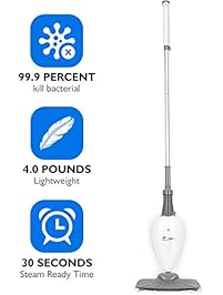 Steam Mop - Steam Mop Cleaner Steam Cleaning System with 7.4Oz Tank, Floor Steam Cleaner, Pocket Mop System with 19.6FT Cord, Steam Cleaner with 60 Years Experience 1 Cleaning Pads, 1 Year Warranty