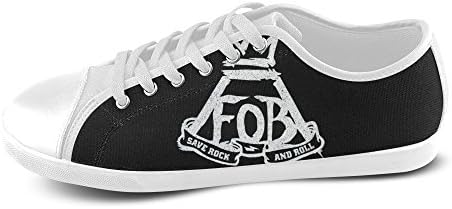 Show-shoes Custom Fall Out Boy Logo Lace-up Flats Canvas Shoes Soft Comfortable Sneakers for Adult Women (Model016) 10US XXXL