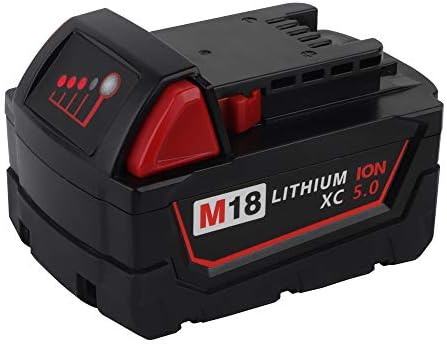 Jialimeiguo M18 5.0Ah Replacement Battery for Milwaukee 18V Lithium-ion XC Battery and Compatible with 48-11-1811 48-11-1815 48-11-1820 48-11-1822 48-11-1828 48-11-1840 48-11-1841 48-11-1850
