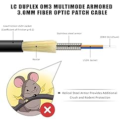 YUTIANHOME 50 Meters Uniboot OM3 Fiber LC to LC