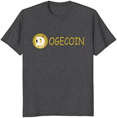 Mens Dogecoin Cryptocurrency T-Shirt Digital Currency Doge Coin XL Dark Heather