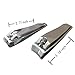 Nail Clippers Toenail Fingernail Cutter - Stainless Steel Professional Clipper Set Heavy Duty Trimmer 2Pcs Silver