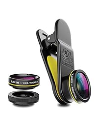 Black Eye   Lente de 3 clip on compatible con iPhone, Galaxy, teléfonos Pixel y tabletas