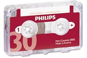 OFFICE REALM Philips LFH000560 Audio & Dictation Mini Cassette, 30 Minutes (15 x 2), 10/Pack